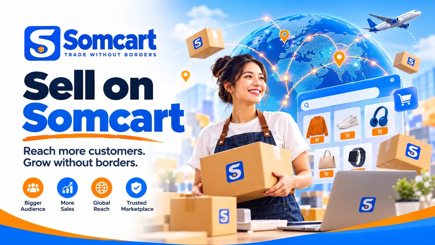 Sell on Somcart — reach more customers, grow without borders.